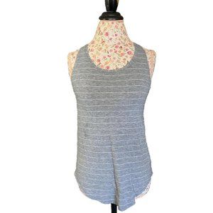 Lululemon gray stripe tank no size tag xs/ small mark darker on the front not to